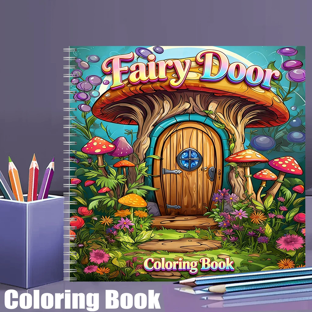 Adult Coloring Book Stress Relief - Libro da colorare con porta delle