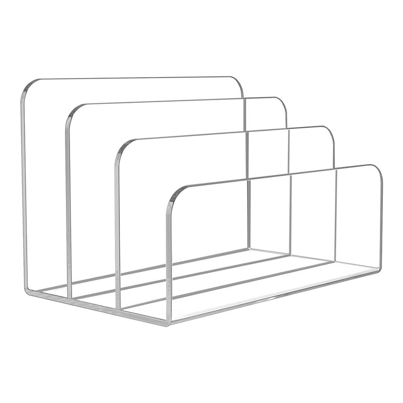 Clear Acrylic Book Stand Holder - Voltvibe-3, portadocumenti in acrilico trasparente, con