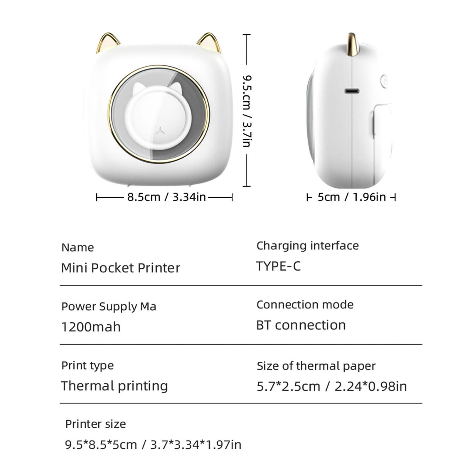 【Nuovo】C23 Stampante termica p - Mini Pocket Thermal Printer Paper Roll recensione e prezzo