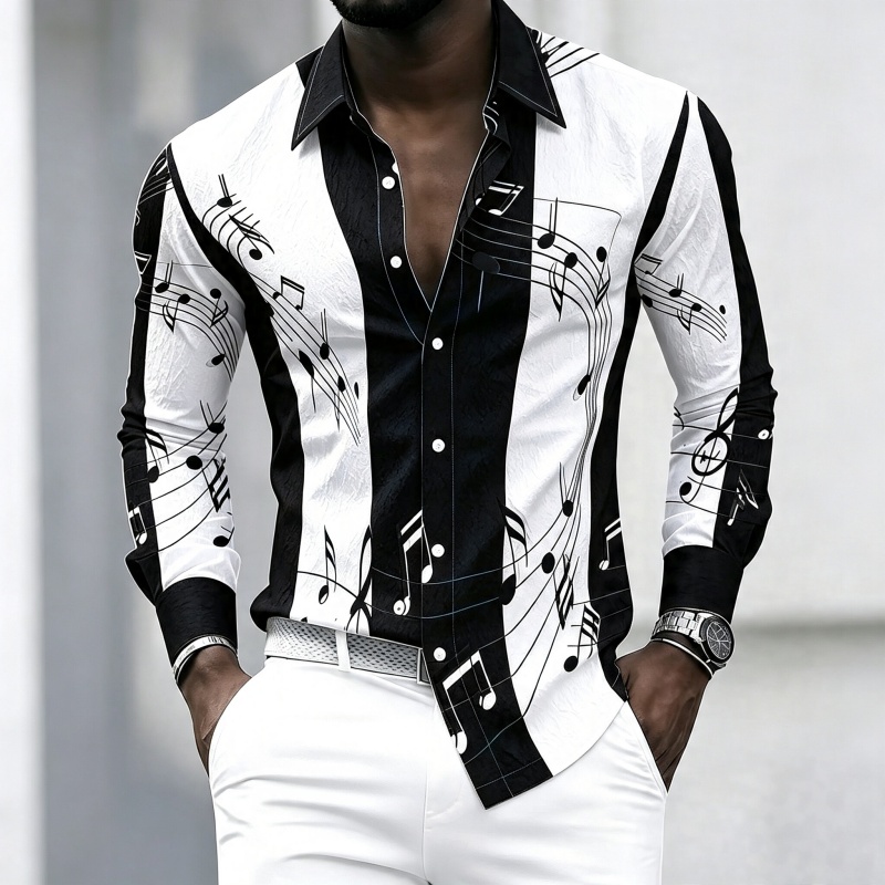 Camicia da uomo con colletto e - Music recensione e prezzo