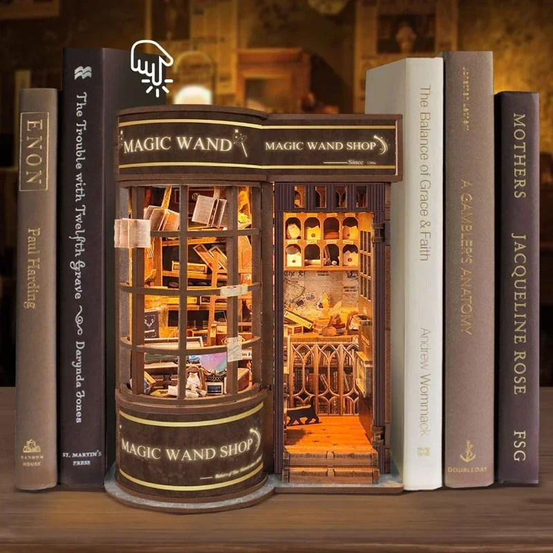 Kit di modellini in legno fai- - Diy Wooden Book Nook Kit Shelf Insert recensione e prezzo