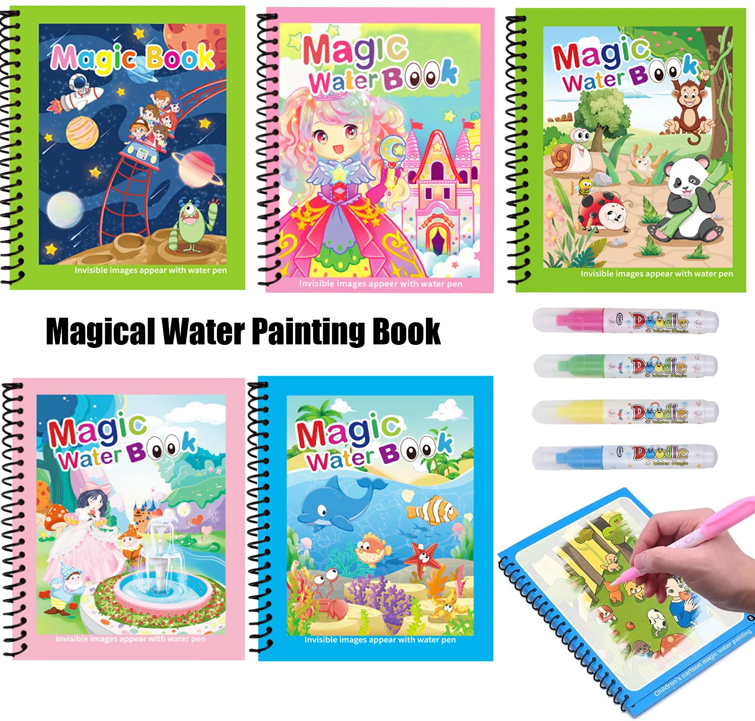 Libro da colorare riutilizzabi - Reusable Water Magic Coloring Book recensione e prezzo